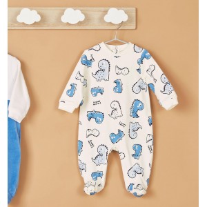 Salopeta lunga cu imprimeu dinozaur pentru bebe baiat, I Do, 4.7177TI22ABS