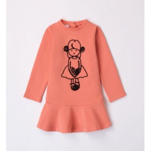 Rochie cu imprimeu pentru fetițe, I Do,4.7566TI23ORG Rochie cu imprimeu pentru fetițe, I Do,4.7566TI23ORG