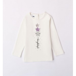Bluza cu imprimeu stelute pentru fetițe, I Do,4.7582TI23ALB