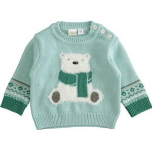 Pulover din tricot pentru bebe baiat, I Do, 4.3175TI21BL