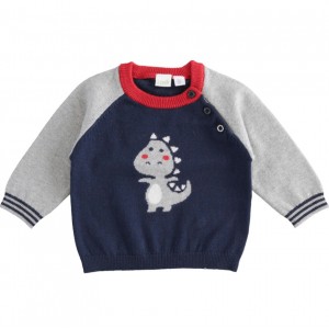 Pulover din tricot pentru bebe baiat, I Do, 4.3178TI21BLM