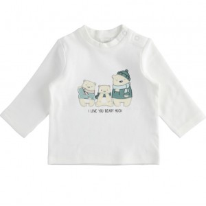 Bluza cu imprimeu pentru bebe baiat, I Do, 4.3188TI21ALB