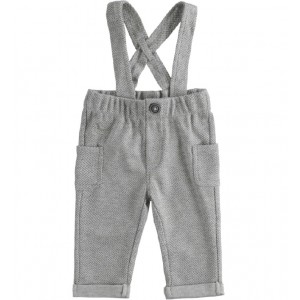 Pantaloni lungi cu bretele nou-nascut baiat, I Do, 4.3201TI21GR Pantaloni lungi cu bretele nou-nascut baiat, I Do, 4.3201TI21GR