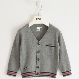 Cardigan tricot cu nasturi baiat , I Do, 4.3400TI21GR Cardigan tricot cu nasturi baiat , I Do, 4.3400TI21GR