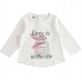 Bluza maneca lunga cu imprimeu pentru fetite I Do, 4.3634TI21ALB