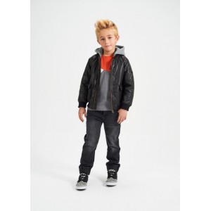 Pantaloni denim cu snur baiat , I Do, 4.3742TI21NEG Pantaloni denim cu snur baiat , I Do, 4.3742TI21NEG