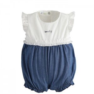 Salopeta pentru bebe fetita, I Do, 4.4645PV22BLM