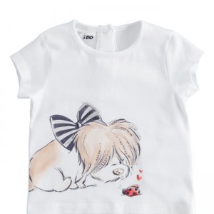 Tricou cu imprimeu pentru fetita, I Do, 4.4746PV22ALB