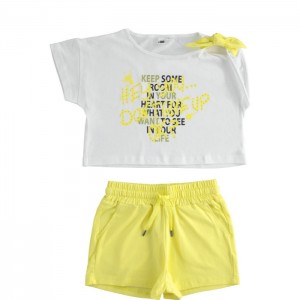Compleu tricou si bermude pentru fetite , I Do, 4.4855PV22GAL Compleu tricou si bermude pentru fetite , I Do, 4.4855PV22GAL