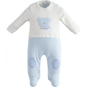 Salopeta lunga cu imprimeu pentru bebe baiat, I Do, 4.5172TI22BL