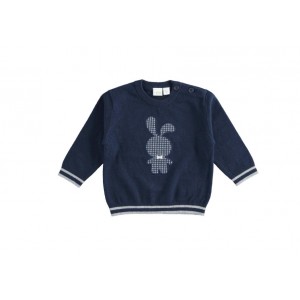 Pulover din tricot pentru bebe baiat, I Do, 4.5203TI22BLM