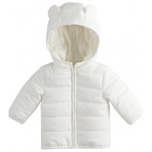Geaca fas cu gluga pentru nou nascut, I Do, 4.5226TI22ALB
