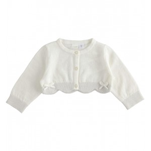 Pulover tip bolero pentru fetite, I Do, 4.5251TI22ALB