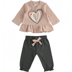 Compleu hanorac si pantaloni pentru bebe fetite , I Do, 4.5263TI22RZ