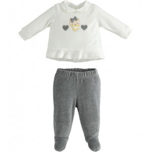 Compleu bluza si pantaloni pentru fetite, I Do, 4.5267TI22GR