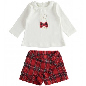 Compleu bluza si pantalon jaquard bebe fetite, I Do, 4.5288TI22RO