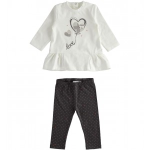 Compleu bluza si pantalon bebe fetite, I Do, 4.5289TI22GR