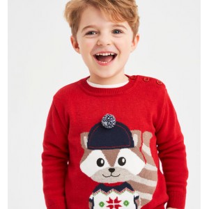 Pulover tricot cu imprimeu baiat , I Do, 4.5423TI22RO Pulover tricot cu imprimeu baiat , I Do, 4.5423TI22RO