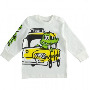 Bluza cu imprimeu pentru baieti, I Do, 4.5443TI22ALB