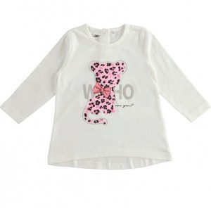 Bluza maneca lunga cu imprimeu pentru fetite, I Do, 4.5555TI22ALB