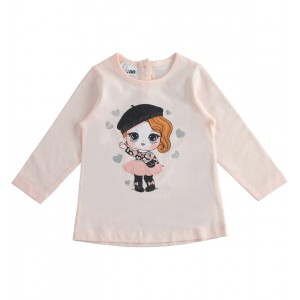 Bluza maneca lunga cu imprimeu pentru fetite, I Do, 4.5556TI22RZ