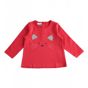 Bluza maneca lunga cu imprimeu pisicuta pentru fetite, I Do, 4.5558TI22RO