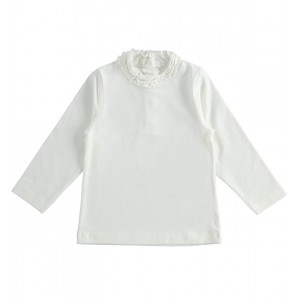 Bluza cu guler inalt pentru fetite, I Do, 4.5563TI22ALB