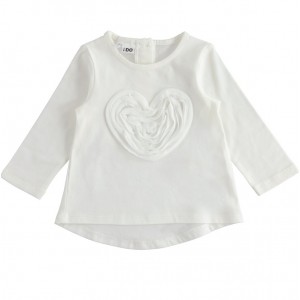 Bluza maneca lunga cu imprimeu pentru fetite, I Do, 4.5565TI22ALB