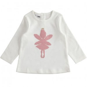 Bluza maneca lunga cu imprimeu pentru fetite, I Do, 4.5573TI22ALB