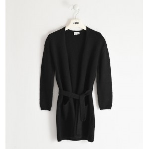 Cardigan lung cu cordon pentru fete , I Do, 4.5883TI22NG
