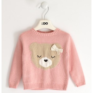 Pulover cu imprimeu ursulet pentru fetite  , I Do, 4.5921TI22RZ