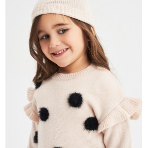 Pulover cu imprimeu buline pentru fetite  , I Do, 4.5924TI22BJ