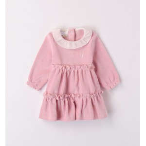 Rochita model raiat catifelat pentru bebe fetita, I Do, 4.7260TI23RZ