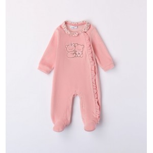 Salopeta aspect catifea pentru fetita nou nascut, I Do, 4.7297PV23RZ