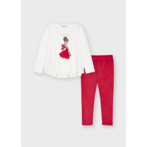 Set bluza si leggings fata, Mayoral, 4740TI21RO Set bluza si leggings fata, Mayoral, 4740TI21RO