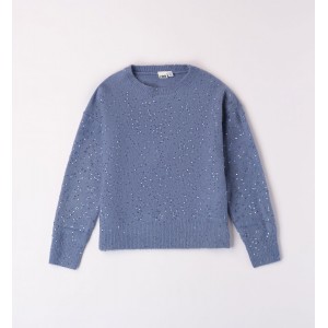 Pulover tricot cu paiete pentru fata, I Do,4.7894TI23BL Pulover tricot cu paiete pentru fata, I Do,4.7894TI23BL