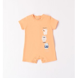Salopeta scurta cu imprimeu pentru bebe baiat, I Do, 4.8075PV24PRG