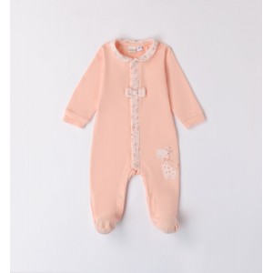 Salopeta cu imprimeu si fundita pentru fetita nou nascut, I Do, 4.8158PV24PI