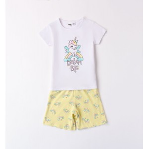 Pijama cu imprimeu unicorn pentru fete, I Do,4.8274PV24GA