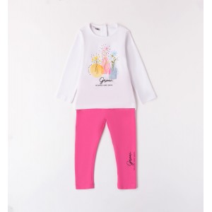 Compleu bluza si colanti cu imprimeu si aplicatii strasuri pentru fete, I Do, 4.8287PV24RZ Compleu bluza si colanti cu imprimeu si aplicatii strasuri pentru fete, I Do, 4.8287PV24RZ