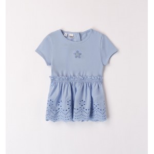 Tricou cu broderie si strasuri pentru fete, I Do, 4.8342PV24BL