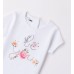 Tricou cu imprimeu floral si strasuri pentru fete, I Do, 4.8343PV24ALB