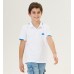 Tricou polo cu imprimeu pentru baiat, I Do, 4.8459TI23ALB