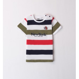 Tricou multicolor in dungi pentru baiat, I Do, 4.8672PV24MU