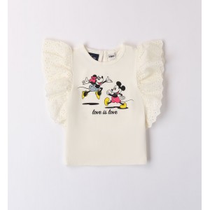 Tricou cu imprimeu Minnie și Mickey Mouse pentru fete, I Do, 4.8737PV24CR
