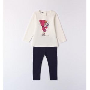 Compleu bluza si colanti cu imprimeu si aplicatii strasuri pentru fete, I Do, 4.A539TI24NA Compleu bluza si colanti cu imprimeu si aplicatii strasuri pentru fete, I Do, 4.A539TI24NA
