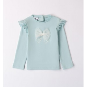 Bluza cu volane si aplicatie tull pentru fete, I Do, 4.A653TI24TU