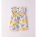 Rochiță bebe fete I Do albă cu imprimeu floral galben și bleu, 4.B191PV25GA