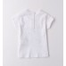 Tricou iDO fete alb din bumbac cu pisicuță și flori, 4.B545PV25ALB