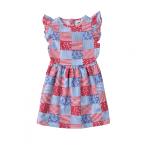 Rochie Fete I Do din Bumbac 100% cu Imprimeu Patchworkl, 4.B548PV25RO Rochie Fete I Do din Bumbac 100% cu Imprimeu Patchworkl, 4.B548PV25RO